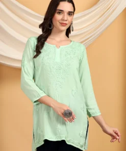 Alternative view of Chikankari Grace Modal Kurti
