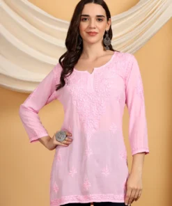 Chikankari Grace Modal Kurti