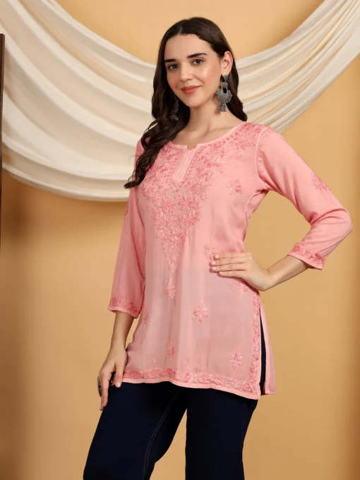Chikankari Grace Modal Kurti - Image 6