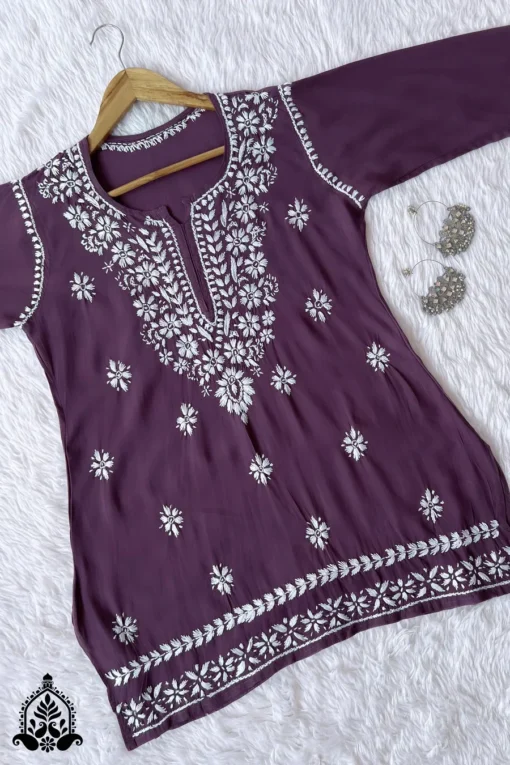 Floral Embroidered Kurti - Image 6