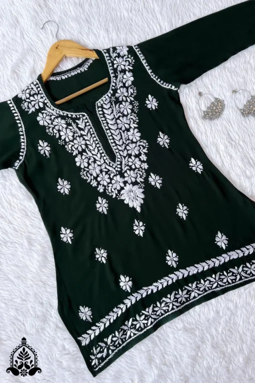 Floral Embroidered Kurti - Image 5