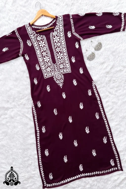 Long Knitwear Straight Kurta - Image 8