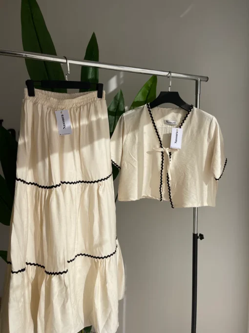 Nora wavy skirt and top