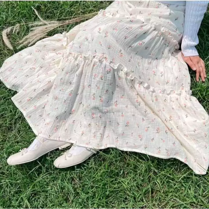 Floral Printed Maxi Skirt - Image 4