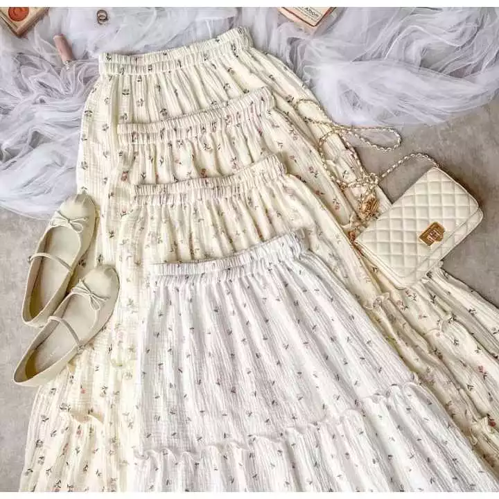 Floral Printed Maxi Skirt - Image 5