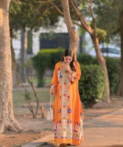 Alternative view of Ranglaari Printed Kaftaan D6