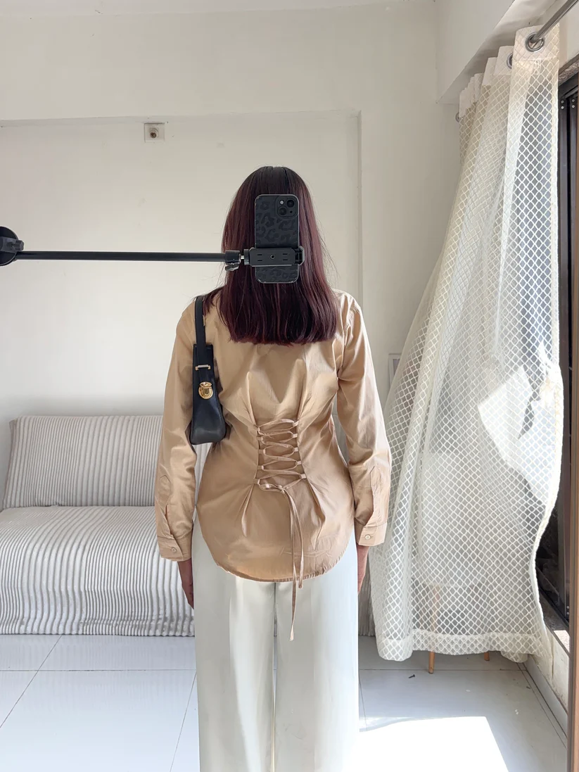 Solid Corset Style Shirt - Image 10