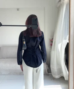 Solid Corset Style Shirt