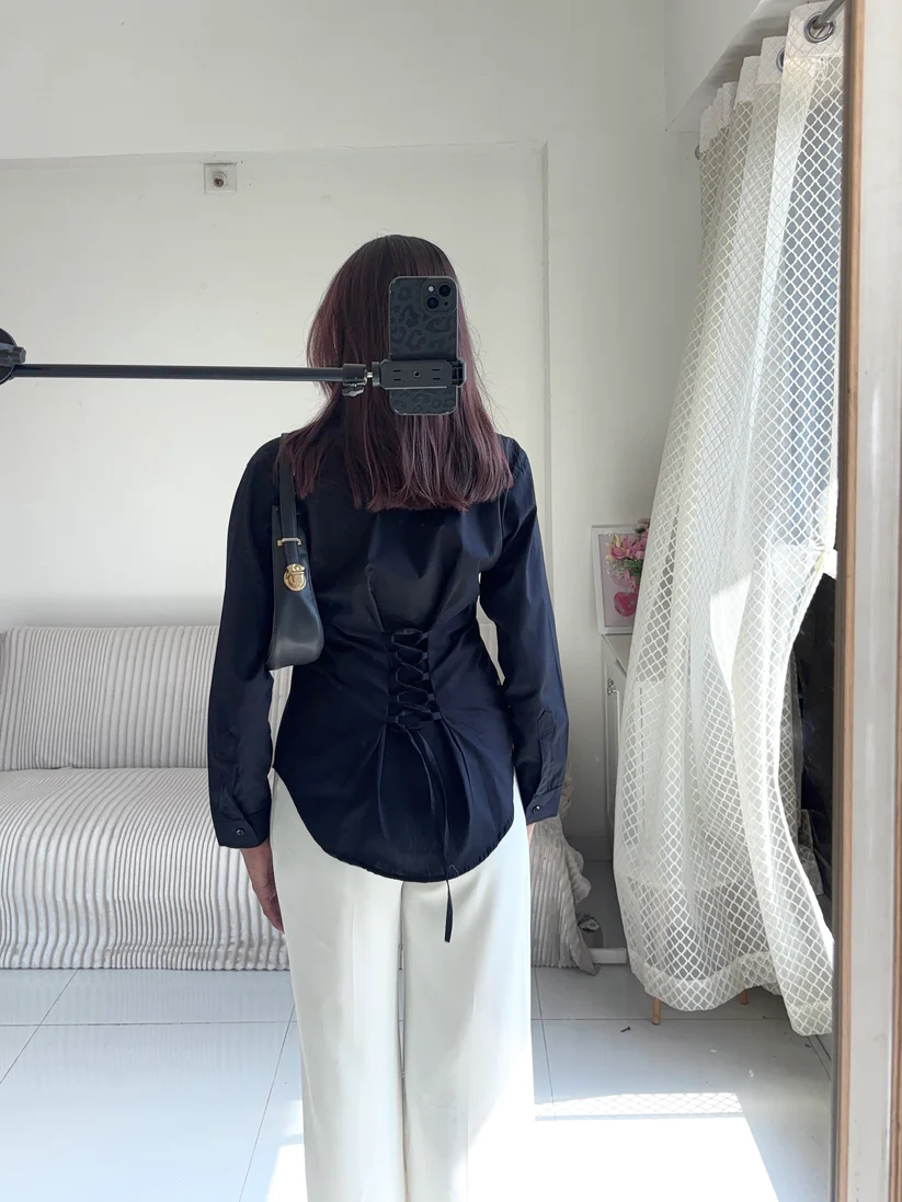 Solid Corset Style Shirt