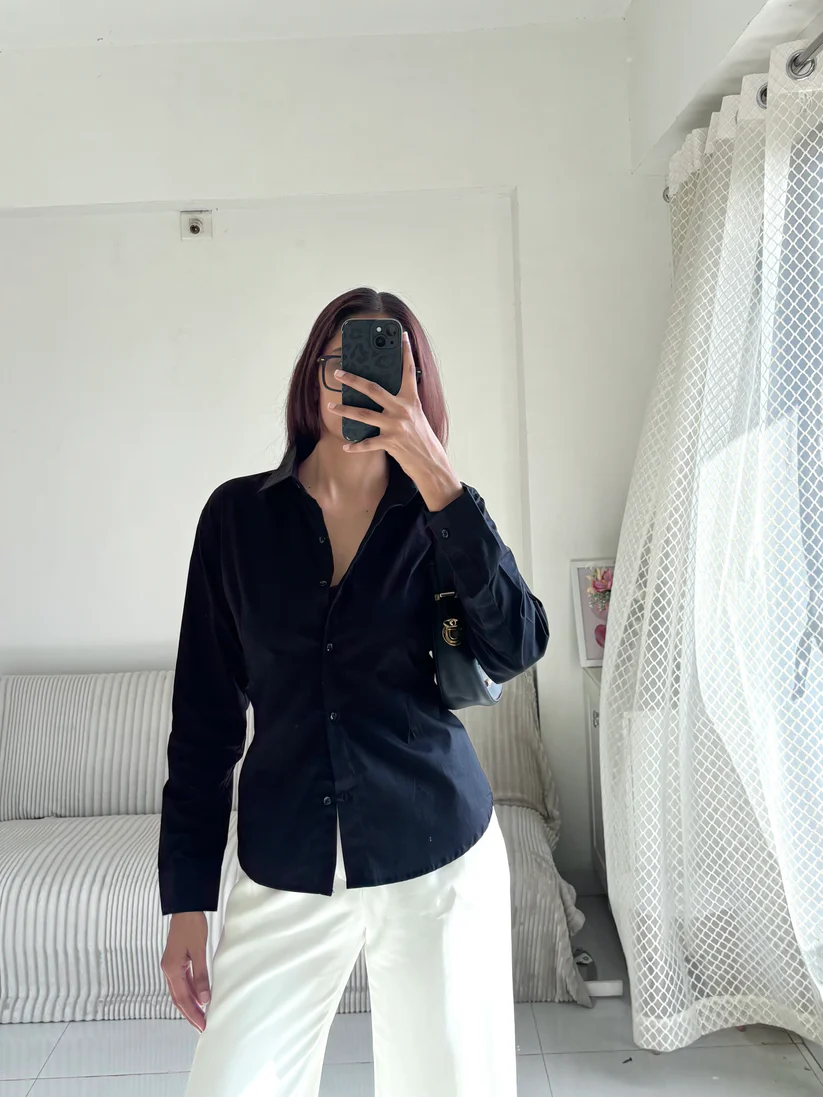 Solid Corset Style Shirt - Image 2